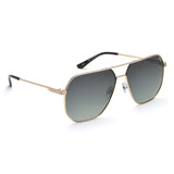 Idee Green Gradient Lens Square Sunglass Full Rim Shiny Light Gold Frame With 100% Uv Protection - Ids2919C3Psg