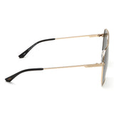 Idee Green Gradient Lens Square Sunglass Full Rim Shiny Light Gold Frame With 100% Uv Protection - Ids2919C3Psg