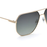 Idee Green Gradient Lens Square Sunglass Full Rim Shiny Light Gold Frame With 100% Uv Protection - Ids2919C3Psg