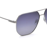 Idee Smoke Gradient Lens Square Sunglass Full Rim Shiny Dark Gun Frame With 100% Uv Protection - Ids2919C4Psg