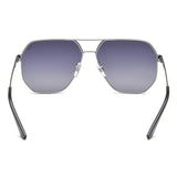 Idee Smoke Gradient Lens Square Sunglass Full Rim Shiny Dark Gun Frame With 100% Uv Protection - Ids2919C4Psg