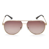 Idee Brown Gradient Lens Pilot Sunglass Full Rim Shiny Light Gold Frame With 100% Uv Protection - Ids2920C2Psg