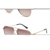 Idee Brown Gradient Lens Pilot Sunglass Full Rim Shiny Light Gold Frame With 100% Uv Protection - Ids2920C2Psg