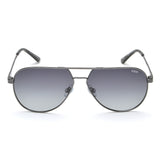 Idee Smoke Gradient Lens Pilot Sunglass Full Rim Shiny Dark Gun Frame With 100% Uv Protection - Ids2920C3Psg