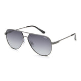 Idee Smoke Gradient Lens Pilot Sunglass Full Rim Shiny Dark Gun Frame With 100% Uv Protection - Ids2920C3Psg