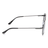 Idee Smoke Gradient Lens Pilot Sunglass Full Rim Shiny Dark Gun Frame With 100% Uv Protection - Ids2920C3Psg