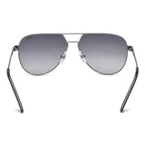 Idee Smoke Gradient Lens Pilot Sunglass Full Rim Shiny Dark Gun Frame With 100% Uv Protection - Ids2920C3Psg