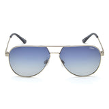 Idee Blue Gradient Lens Pilot Sunglass Full Rim Shiny Silver Frame With 100% Uv Protection - Ids2920C4Psg