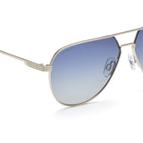 Idee Blue Gradient Lens Pilot Sunglass Full Rim Shiny Silver Frame With 100% Uv Protection - Ids2920C4Psg