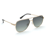 Idee Green Gradient Lens Pilot Sunglass Full Rim Shiny Light Gold Frame With 100% Uv Protection - Ids2920C5Psg