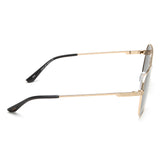 Idee Green Gradient Lens Pilot Sunglass Full Rim Shiny Light Gold Frame With 100% Uv Protection - Ids2920C5Psg