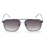 Idee Green Gradient Lens Rectangular Sunglass Full Rim Shiny Black Frame With 100% Uv Protection - Ids2921C1Sg