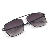 Idee Green Gradient Lens Rectangular Sunglass Full Rim Shiny Black Frame With 100% Uv Protection - Ids2921C1Sg