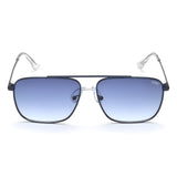 Idee Blue Gradient Lens Rectangular Sunglass Full Rim Shiny Dark Blue Frame With 100% Uv Protection - Ids2921C3Sg