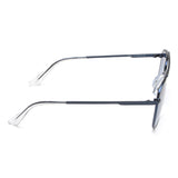 Idee Blue Gradient Lens Rectangular Sunglass Full Rim Shiny Dark Blue Frame With 100% Uv Protection - Ids2921C3Sg