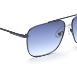 Idee Blue Gradient Lens Rectangular Sunglass Full Rim Shiny Dark Blue Frame With 100% Uv Protection - Ids2921C3Sg