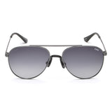 Idee Smoke Gradient Lens Pilot Sunglass Full Rim Shiny Dark Gun Frame With 100% Uv Protection - Ids2922C1Psg