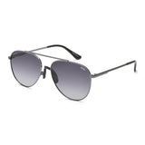 Idee Smoke Gradient Lens Pilot Sunglass Full Rim Shiny Dark Gun Frame With 100% Uv Protection - Ids2922C1Psg