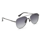 Idee Smoke Gradient Lens Pilot Sunglass Full Rim Shiny Dark Gun Frame With 100% Uv Protection - Ids2922C1Psg