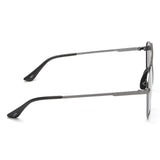 Idee Smoke Gradient Lens Pilot Sunglass Full Rim Shiny Dark Gun Frame With 100% Uv Protection - Ids2922C1Psg