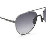 Idee Smoke Gradient Lens Pilot Sunglass Full Rim Shiny Dark Gun Frame With 100% Uv Protection - Ids2922C1Psg