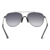 Idee Smoke Gradient Lens Pilot Sunglass Full Rim Shiny Dark Gun Frame With 100% Uv Protection - Ids2922C1Psg