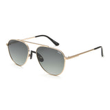 Idee Green Gradient Lens Pilot Sunglass Full Rim Shiny Light Gold Frame With 100% Uv Protection - Ids2922C2Psg