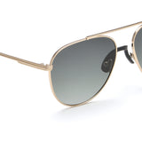 Idee Green Gradient Lens Pilot Sunglass Full Rim Shiny Light Gold Frame With 100% Uv Protection - Ids2922C2Psg