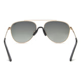 Idee Green Gradient Lens Pilot Sunglass Full Rim Shiny Light Gold Frame With 100% Uv Protection - Ids2922C2Psg