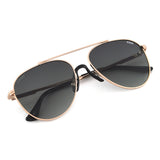 Idee Green Gradient Lens Pilot Sunglass Full Rim Shiny Light Gold Frame With 100% Uv Protection - Ids2922C2Psg
