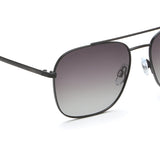 Idee Green Gradient Lens Square Sunglass Full Rim Shiny Black Frame With 100% Uv Protection - Ids2923C1Psg