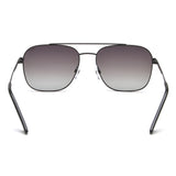 Idee Green Gradient Lens Square Sunglass Full Rim Shiny Black Frame With 100% Uv Protection - Ids2923C1Psg