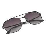 Idee Green Gradient Lens Square Sunglass Full Rim Shiny Black Frame With 100% Uv Protection - Ids2923C1Psg