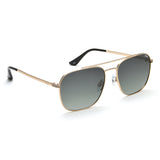 Idee Green Gradient Lens Square Sunglass Full Rim Shiny Light Gold Frame With 100% Uv Protection - Ids2923C2Psg