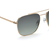 Idee Green Gradient Lens Square Sunglass Full Rim Shiny Light Gold Frame With 100% Uv Protection - Ids2923C2Psg
