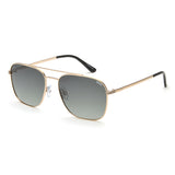 Idee Green Gradient Lens Square Sunglass Full Rim Shiny Light Gold Frame With 100% Uv Protection - Ids2923C2Psg