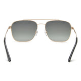 Idee Green Gradient Lens Square Sunglass Full Rim Shiny Light Gold Frame With 100% Uv Protection - Ids2923C2Psg