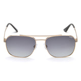 Idee Smoke Gradient Lens Square Sunglass Full Rim Shiny Light Gold Frame With 100% Uv Protection - Ids2923C3Psg