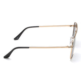 Idee Smoke Gradient Lens Square Sunglass Full Rim Shiny Light Gold Frame With 100% Uv Protection - Ids2923C3Psg
