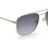 Idee Smoke Gradient Lens Square Sunglass Full Rim Shiny Light Gold Frame With 100% Uv Protection - Ids2923C3Psg