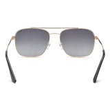 Idee Smoke Gradient Lens Square Sunglass Full Rim Shiny Light Gold Frame With 100% Uv Protection - Ids2923C3Psg