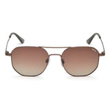 Idee Brown Gradient Lens Hexagon Sunglass Full Rim Shiny Brown Frame With 100% Uv Protection - Ids2924C2Psg