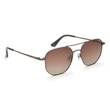 Idee Brown Gradient Lens Hexagon Sunglass Full Rim Shiny Brown Frame With 100% Uv Protection - Ids2924C2Psg