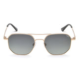 Idee Green Gradient Lens Hexagon Sunglass Full Rim Shiny Light Gold Frame With 100% Uv Protection - Ids2924C3Psg