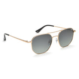 Idee Green Gradient Lens Hexagon Sunglass Full Rim Shiny Light Gold Frame With 100% Uv Protection - Ids2924C3Psg