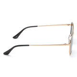 Idee Green Gradient Lens Hexagon Sunglass Full Rim Shiny Light Gold Frame With 100% Uv Protection - Ids2924C3Psg