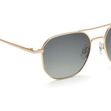 Idee Green Gradient Lens Hexagon Sunglass Full Rim Shiny Light Gold Frame With 100% Uv Protection - Ids2924C3Psg