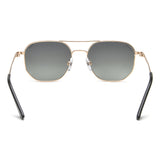 Idee Green Gradient Lens Hexagon Sunglass Full Rim Shiny Light Gold Frame With 100% Uv Protection - Ids2924C3Psg
