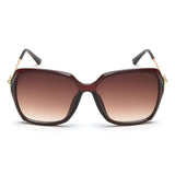Irus Brown Gradient Lens Square Sunglass Full Rim Shiny Crystal Brown Frame With 100% Uv Protection - Irs1143C2Sg