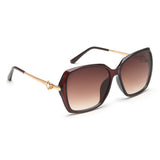 Irus Brown Gradient Lens Square Sunglass Full Rim Shiny Crystal Brown Frame With 100% Uv Protection - Irs1143C2Sg